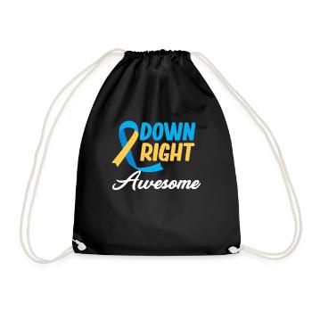 Autisme génial du syndrome de Down - Sac de sport léger - noir - Devant