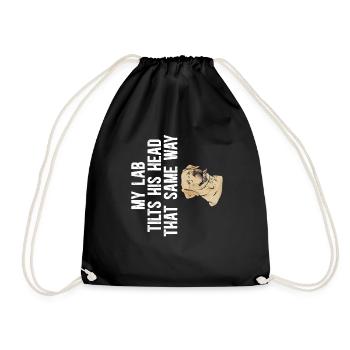 Yellow Labrador Retriever - Drawstring Bag - black - Front