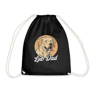 Yellow Labrador Retriever - Drawstring Bag - black - Front