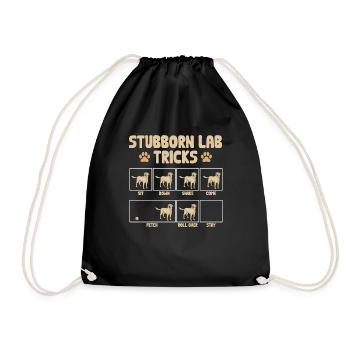 Yellow Labrador Retriever - Drawstring Bag - black - Front