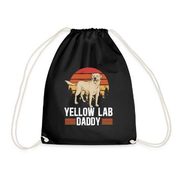 Labrador Retriever jaune - Sac de sport léger - noir - Devant