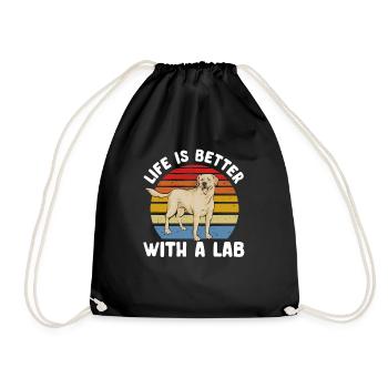 Labrador Retriever jaune - Sac de sport léger - noir - Devant