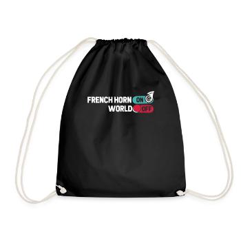 Hornist French Horn French Horn On World Off - Turnbeutel - Schwarz - Vorne