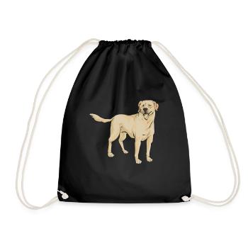 Yellow Labrador Retriever - Drawstring Bag - black - Front