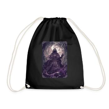 The Wizard Tarot - Drawstring Bag - black - Front