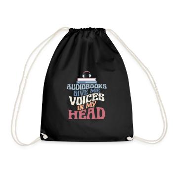 Character Chorus: Audiobooks' Voices In My Head - Drawstring Bag - black - Front