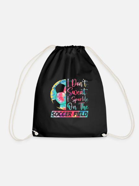 Soccer Girl Teen Soccer Lover Player - Drawstring Bag - black