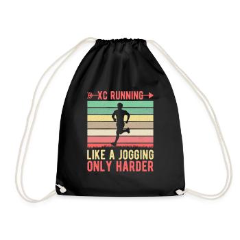 Cadeau de course XC amusant Édition XC Runner - Sac de sport léger - noir - Devant