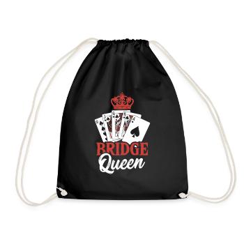 Cadeau de jeu de cartes de bridge - Sac de sport léger - noir - Devant