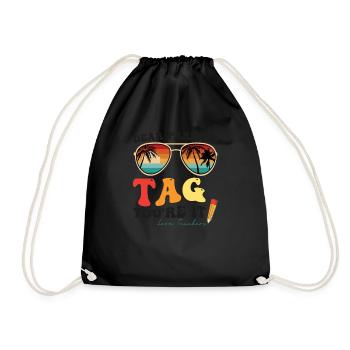 Liebe Eltern, Tag youre it love Lehrer! Letzter Tag - Turnbeutel - Schwarz - Vorne