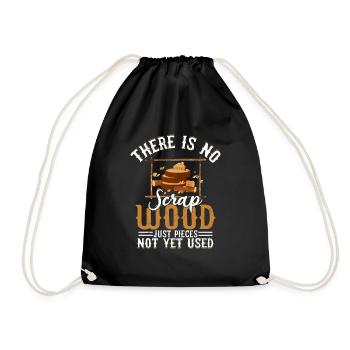 Craftsman's Creed - No Wood Left Behind - Drawstring Bag - black - Front