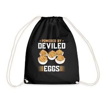 Gefüllte Eier Deviled Eggs - Turnbeutel - Schwarz - Vorne