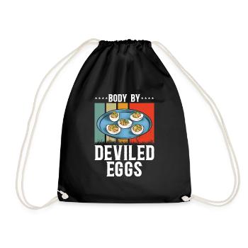 Gefüllte Eier Deviled Eggs - Turnbeutel - Schwarz - Vorne