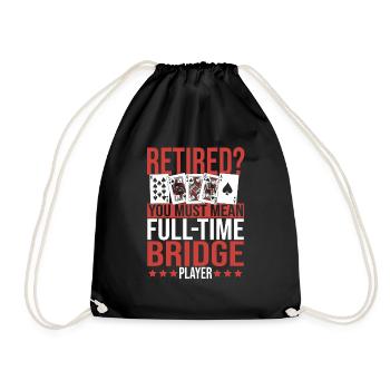 Cadeau pour le jeu de cartes Bridge - Sac de sport léger - noir - Devant