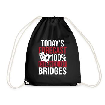 Cadeau pour le jeu de cartes Bridge - Sac de sport léger - noir - Devant