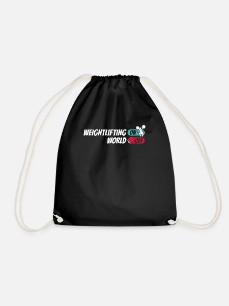 Weightlifting Weightlifter - Drawstring Bag - black