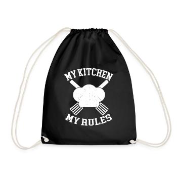 Kitchen Cooking Lover Culinary Chef - Drawstring Bag - black - Front