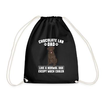 Chien Labrador Retriever brun chocolat - Sac de sport léger - noir - Devant