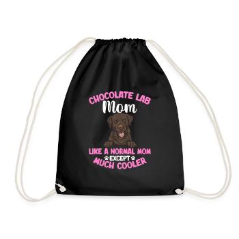 Chien Labrador Retriever brun chocolat - Sac de sport léger - noir - Devant