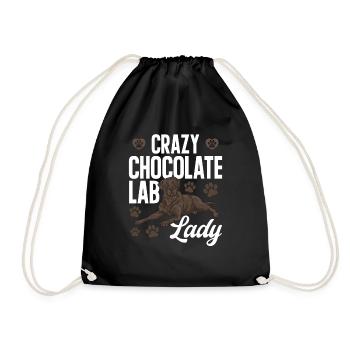 Chien Labrador Retriever Brun Chocolat - Sac de sport léger - noir - Devant