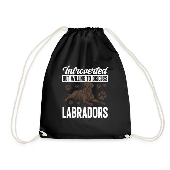 Chien Labrador Retriever Brun Chocolat - Sac de sport léger - noir - Devant