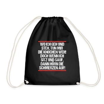 Beers Hops Pils Saying for Beer Beer Drinkers - Drawstring Bag - black - Front