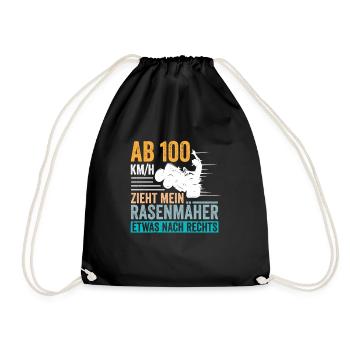 Rasenmäher Rasentraktor Aufsitzrasenmäher - Turnbeutel - Schwarz - Vorne