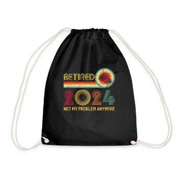 Vintage Retiré 2024 n’est plus mon problème - Sac de sport léger - noir - Devant