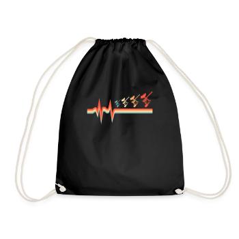 Rythme cardiaque de l’ECG de paintball - Sac de sport léger - noir - Devant