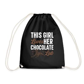 Chien Labrador Retriever Brun Chocolat - Sac de sport léger - noir - Devant