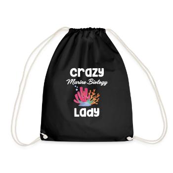 Crazy Marine Biology Lady Aquariums - Turnbeutel - Schwarz - Vorne