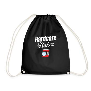 Hardcore-bäcker, Back-enthusiast, Kulinarischer - Turnbeutel - Schwarz - Vorne