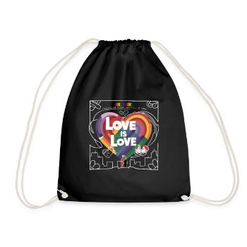 Pride Month - Love is Love - LGBTQ+ Community - Turnbeutel - Schwarz - Vorne