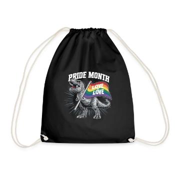 Pride Month - Love is Love - LGBTQ+ Community - Drawstring Bag - black - Front