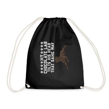 Chien Labrador Retriever Brun Chocolat - Sac de sport léger - noir - Devant