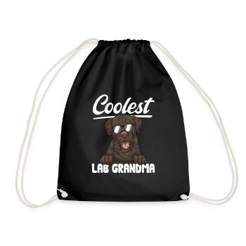 Chien Labrador Retriever brun chocolat - Sac de sport léger - noir - Devant