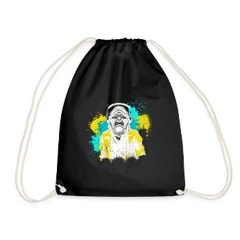 DJ Monkey Music Party Fun Sunglasses Dance Party M - Drawstring Bag - black - Front