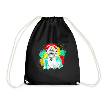 DJ Monkey Music Party Fun Sunglasses Dance Party M - Drawstring Bag - black - Front