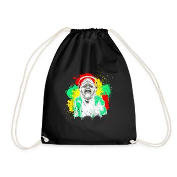 DJ Monkey Music Party Fun Sunglasses Fun Dancing C - Drawstring Bag - black - Front