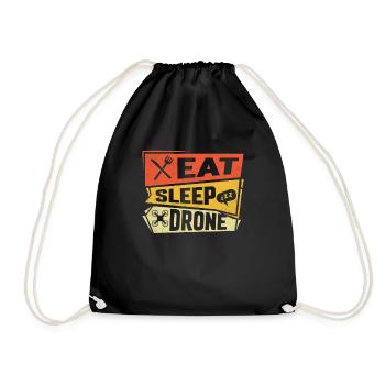 Eat Sleep Drone - Drawstring Bag - black - Front