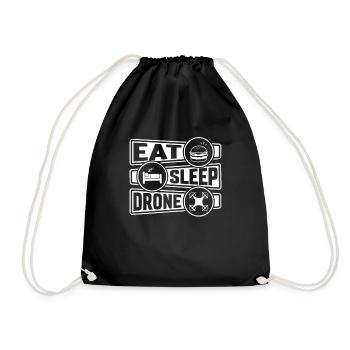 Drone Pilot Gift Drones T Shirt - Drawstring Bag - black - Front