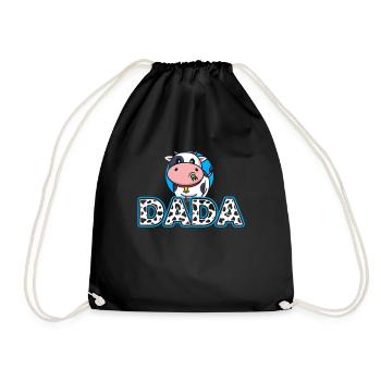 Dad Cowboy Birthday Family Matching Party - Drawstring Bag - black - Front
