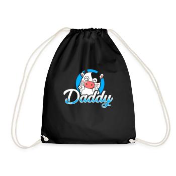 Dad Cowboy Birthday Family Matching Party - Drawstring Bag - black - Front