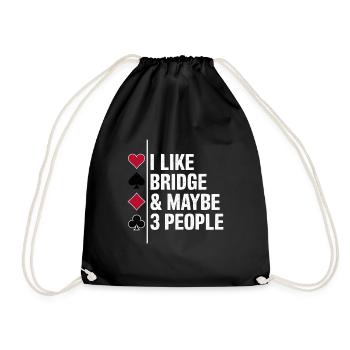 Cadeau pour le jeu de cartes Bridge - Sac de sport léger - noir - Devant
