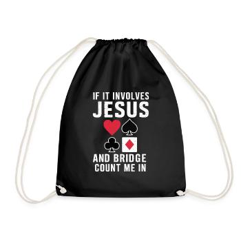 Cadeau pour le jeu de cartes Bridge - Sac de sport léger - noir - Devant