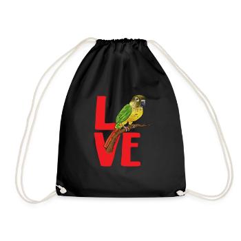Molina Perruche Perroquet Perruche Oiseau Perruche - Sac de sport léger - noir - Devant