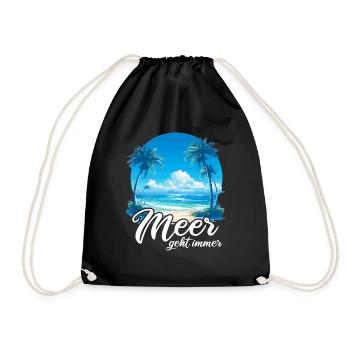 La mer part toujours en vacances - Sac de sport léger - noir - Devant