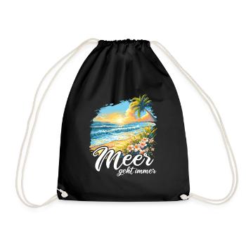 La mer part toujours en vacances - Sac de sport léger - noir - Devant