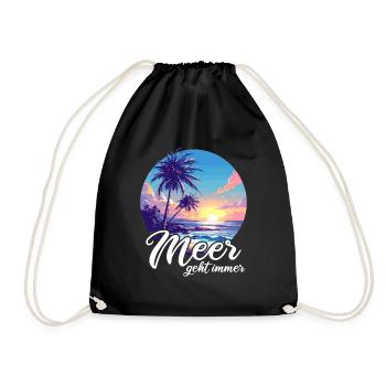 La mer part toujours en vacances - Sac de sport léger - noir - Devant