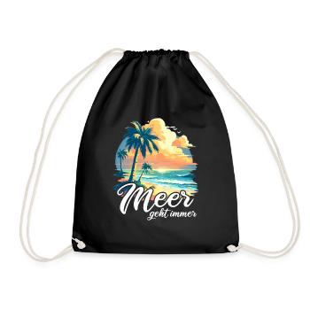 La mer part toujours en vacances - Sac de sport léger - noir - Devant